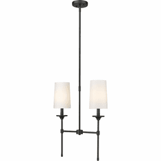 Z-Lite 3033-2L-MB Emily Matte Black Mini Chandelier Lamp