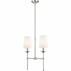 Z-Lite 3033-2L-PN Emily Polished Nickel Mini Lighting Chandelier