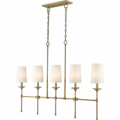 Z-Lite 3033-5L-RB Emily Rubbed Brass Kitchen Island Light