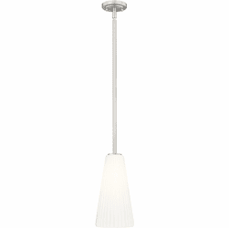 Z-Lite 3043P7-ROD-BN Farrell Modern Brushed Nickel 7.25" Mini Hanging Pendant Lighting