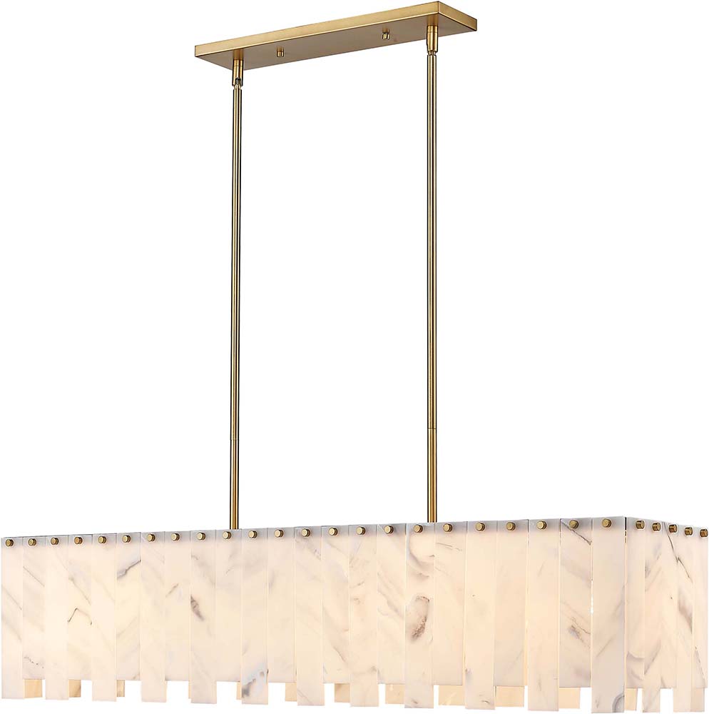 ZLite 34549LRB Viviana Contemporary Rubbed Brass Island Light