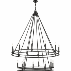 Z-Lite 4005-20MB Dennison Contemporary Matte Black Chandelier Light