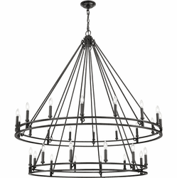 Z-Lite 4005-28MB Dennison Modern Matte Black Chandelier Lamp