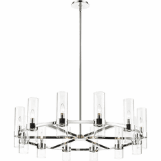 Z-Lite 4008-12PN Datus Modern Polished Nickel Outdoor Chandelier Light