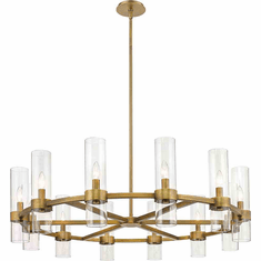 Z-Lite 4008-12RB Datus Modern Rubbed Brass Outdoor Chandelier Lamp