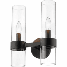 Z-Lite 4008-2S-MB Datus Contemporary Matte Black Exterior Lamp Sconce