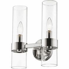 Z-Lite 4008-2S-PN Datus Modern Polished Nickel Outdoor Wall Sconce Lighting