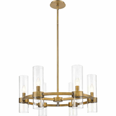 Z-Lite 4008-6RB Datus Contemporary Rubbed Brass Outdoor Pendant Lamp