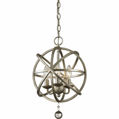 Z-Lite 415-12 Acadia Antique Silver 12" Wide Pendant Lighting Fixture