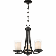 Z-Lite 426-3C-MB Willow Contemporary Matte Black Mini Chandelier Light