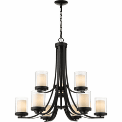 Z-Lite 426-9-MB Willow Modern Matte Black Chandelier Light