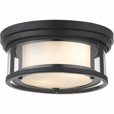 Z-Lite 426F12-MB Willow Contemporary Matte Black 12" Flush Mount Lighting