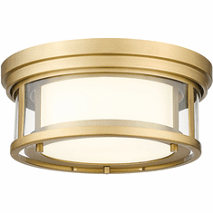 Z-Lite 426F12-OBR Willow Contemporary Olde Brass Outdoor Overhead Lighting Fixture