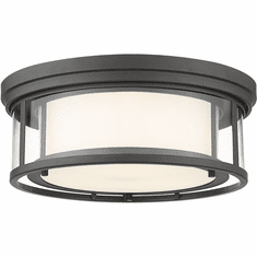 Z-Lite 426F16-BRZ Willow Modern Bronze Exterior Ceiling Light Fixture