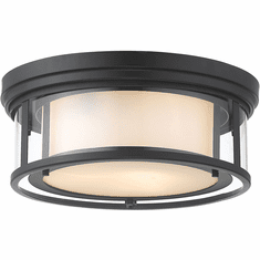 Z-Lite 426F16-MB Willow Contemporary Matte Black 16" Flush Mount Light Fixture