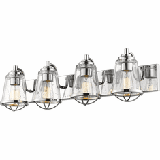 Z-Lite 444-4V-CH Mariner Modern Chrome 4-Light Bathroom Vanity Lighting