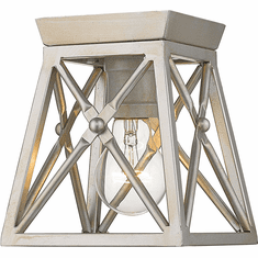 Z-Lite 447F1-AS Trestle Antique Silver Home Ceiling Lighting