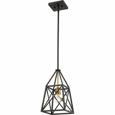 Z-Lite 447MP-MB-OBR Trestle Matte Black and Olde Brass Entryway Light Fixture