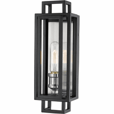 Z-Lite 454-1S-BK-BN Titania Modern Black / Brushed Nickel Sconce Lighting