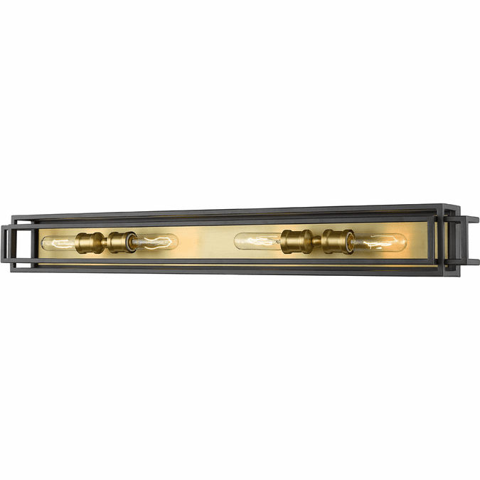 Z-Lite 454-4V-BRZ-OBR Titania Modern Bronze / Olde Brass Bathroom Lighting Fixture