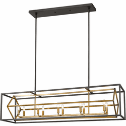 Z-Lite 457-10L-OBR-BRZ Euclid Contemporary Olde Brass / Bronze Kitchen Island Lighting