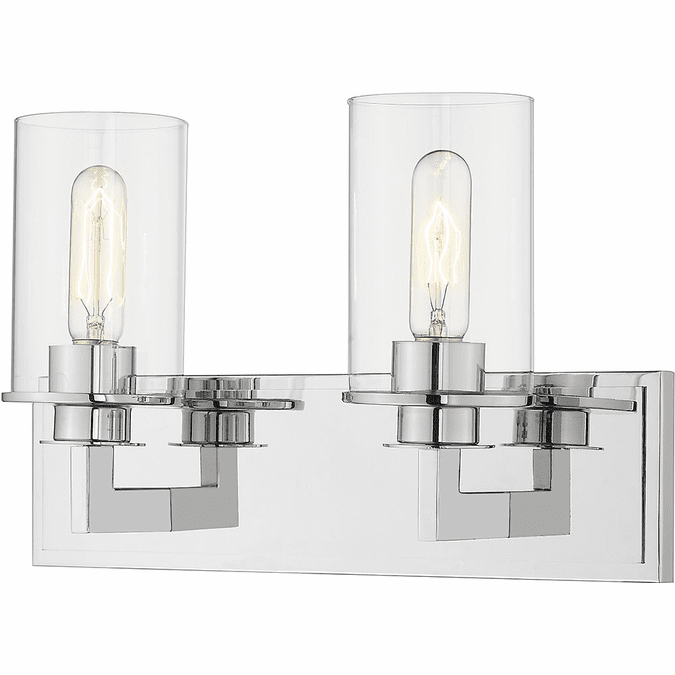 ZLite 4622VCH Savannah Modern Chrome 2Light Bath Wall Sconce ZLT