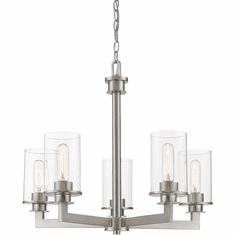 Z-Lite 462-5BN Savannah Contemporary Brushed Nickel Hanging Chandelier
