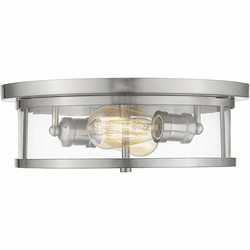 Z-Lite 462F14-BN Savannah Contemporary Brushed Nickel 14" Flush Mount Lighting Fixture