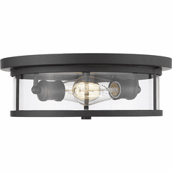 Z-Lite 462F14-BRZ Savannah Modern Bronze 14" Flush Ceiling Light Fixture
