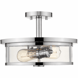 Z-Lite 462SF14-CH Savannah Contemporary Chrome 14" Ceiling Light Fixture