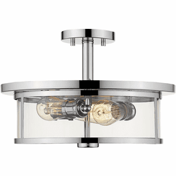 Z-Lite 462SF16-CH Savannah Modern Chrome 16" Flush Lighting