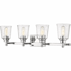 Z-Lite 464-4V-CH Bohin Contemporary Chrome 4-Light Bathroom Vanity Light Fixture