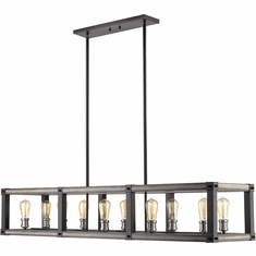 Z-Lite 472-10L-ABB Kirkland Contemporary Ashen Barnboard Kitchen Island Light