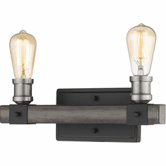 Z-Lite 472-2V-ABB Kirkland Contemporary Ashen Barnboard 2-Light Bathroom Vanity Light Fixture