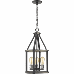 Z-Lite 472-3P-ABB Kirkland Modern Ashen Barnboard Foyer Light Fixture
