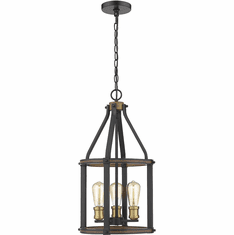 Z-Lite 472-3P-RM Kirkland Contemporary Rustic Mahogany Foyer Lighting Fixture