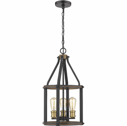 Z-Lite 472-3P-RM Kirkland Contemporary Rustic Mahogany Foyer Lighting Fixture