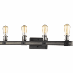Z-Lite 472-4V-ABB Kirkland Contemporary Ashen Barnboard 4-Light Bathroom Lighting Sconce