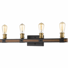 Z-Lite 472-4V-RM Kirkland Modern Rustic Mahogany 4-Light Bathroom Sconce Lighting