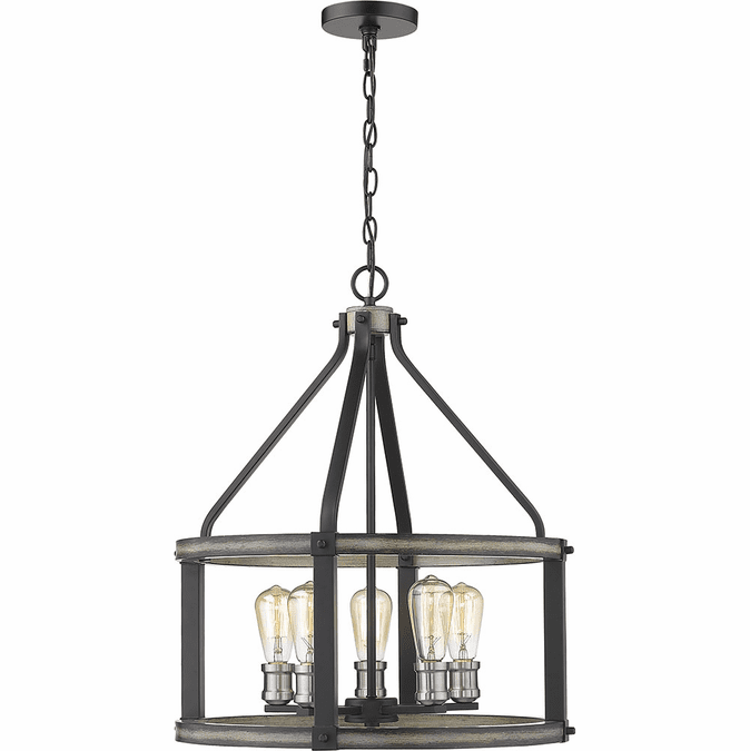 ZLite 4725DABB Kirkland Contemporary Ashen Barnboard Hanging Pendant