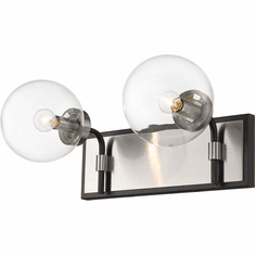Z-Lite 477-2V-MB-BN Parsons Modern Matte Black / Brushed Nickel 2-Light Bathroom Light Fixture