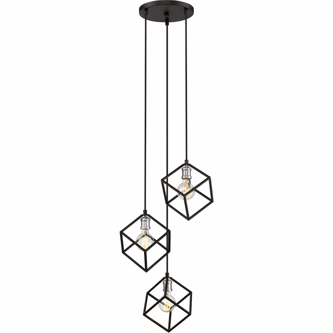 Z-Lite 478-3MB-BN Vertical Contemporary Matte Black / Brushed Nickel Multi Ceiling Pendant Light