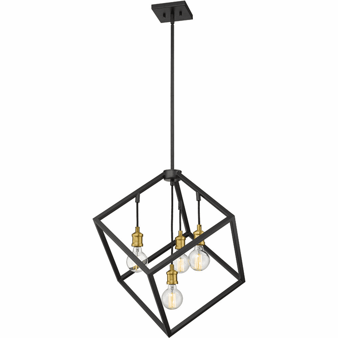 Z-Lite 478P24-BRZ-OBR Vertical Contemporary Bronze / Olde Brass Pendant Light Fixture
