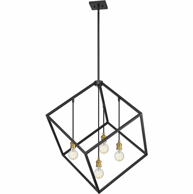 Z-Lite 478P34-BRZ-OBR Vertical Contemporary Bronze / Olde Brass Hanging Pendant Lighting