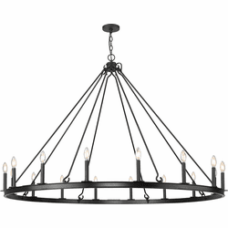 Z-Lite 482R-16MB Barclay Contemporary Matte Black Chandelier Lamp