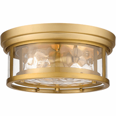 Z-Lite 493F2-OBR Clarion Contemporary Olde Brass 12" Ceiling Lighting Fixture