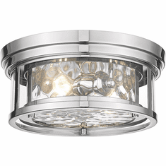 Z-Lite 493F2-PN Clarion Contemporary Polished Nickel 12" Ceiling Lighting Fixture