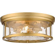Z-Lite 493F3-OBR Clarion Contemporary Olde Brass 16" Flush Mount Ceiling Light Fixture