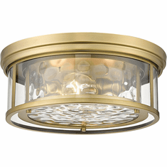 Z-Lite 493F3-RB Clarion Contemporary Rubbed Brass 16" Ceiling Lighting Fixture