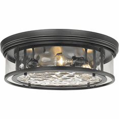 Z-Lite 493F4-MB Clarion Contemporary Matte Black 21" Flush Mount Light Fixture